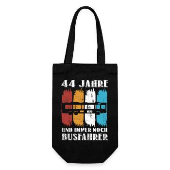 Busfahrer 44 Jahre Busfahren 44 Geburtstag Spruch - Geschenkbeutel für Flaschen - Schwarz - Vorne