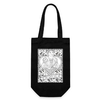 Sei die Königin Vintage Lioness Fantasy Tier Glam G - Geschenkbeutel für Flaschen - Schwarz - Vorne