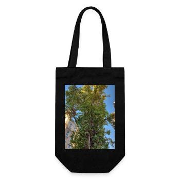 Baum mitten in der Stadt - Geschenkbeutel für Flaschen - Schwarz - Vorne