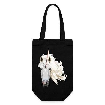 Einhorn - Geschenkbeutel für Flaschen - Schwarz - Vorne