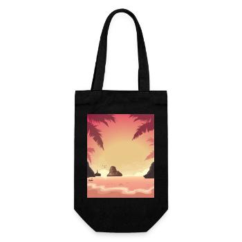 Vietnam Beach - Geschenkbeutel für Flaschen - Schwarz - Vorne