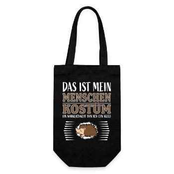 Igel Kostüm Lustiger Spruch Funny Shirts Karneval - Geschenkbeutel für Flaschen - Schwarz - Vorne