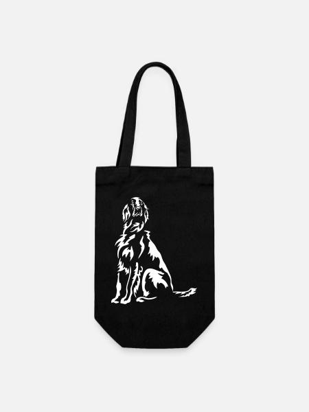 Irish Setter "Black Edition" - Geschenkbeutel für Flaschen - Schwarz