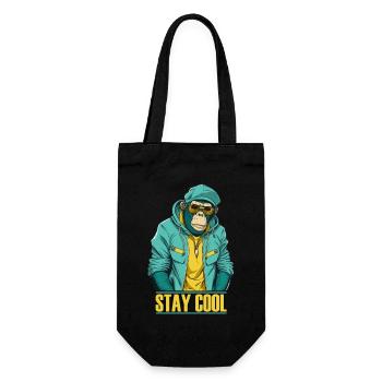 Cool Monkey Stay Cool - Gift Bag for Bottles - black - Front
