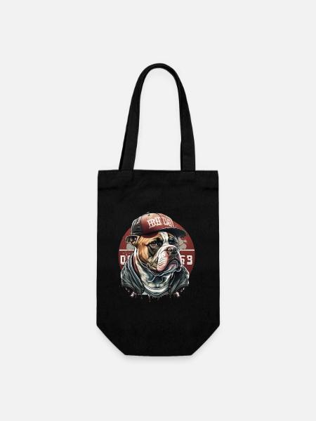 Bouledogue streetwear casquette - Sac à bouteille - noir