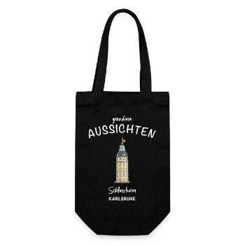 Karlsruhe, historic castle tower - Gift Bag for Bottles - black - Front