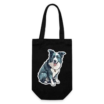 Design Border Collie N°2 - Sac à bouteille - noir - Devant
