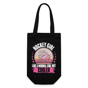 Eishockey Ice Hockey - Geschenkbeutel für Flaschen - Schwarz - Vorne