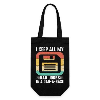 Je garde toutes mes blagues de père dans un papa - A - Base - Sac à bouteille - noir - Devant