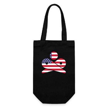 Retro pinball machine USA American flag - Gift Bag for Bottles - black - Front