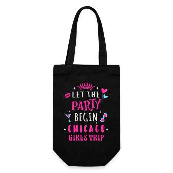Girls Trip Chicago, die Party kann beginnen - Geschenkbeutel für Flaschen - Schwarz - Vorne