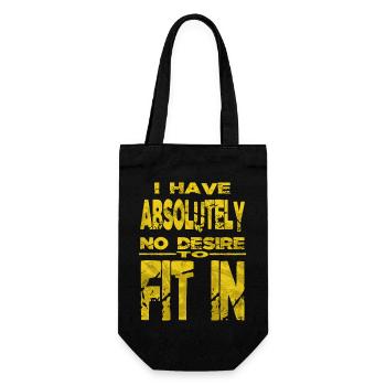 books and cats quote lover funny present idea - Gift Bag for Bottles - black - Front