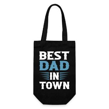 Best Dad in Town - Gift Bag for Bottles - black - Front