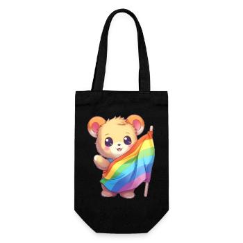 Love is a Bear Necessity - Gift Bag for Bottles - black - Front