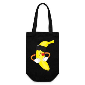 Drôle de banane - Sac à bouteille - noir - Devant