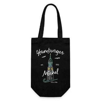 Hamburger Michel, Kirchturm, Germany - Gift Bag for Bottles - black - Front