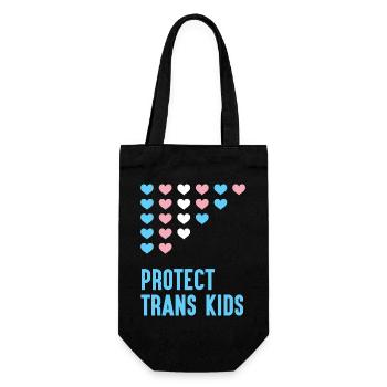 LGBT Pride Month - Protect Trans Kids - Gift Bag for Bottles - black - Front