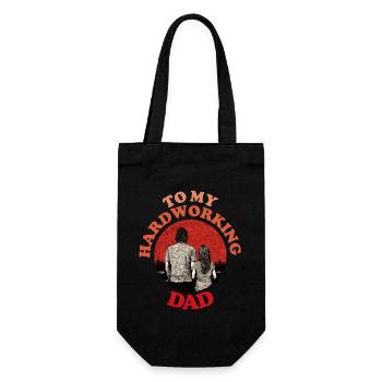 À mon père travailleur, joyeuse fête des pères - Sac à bouteille - noir - Devant