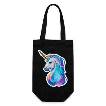 Magisches Einhorn eine zauberhafte Welt für Kinder - Geschenkbeutel für Flaschen - Schwarz - Vorne