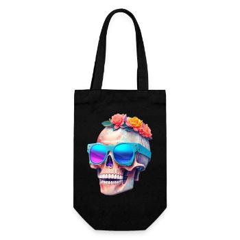 Skull - Gift Bag for Bottles - black - Front