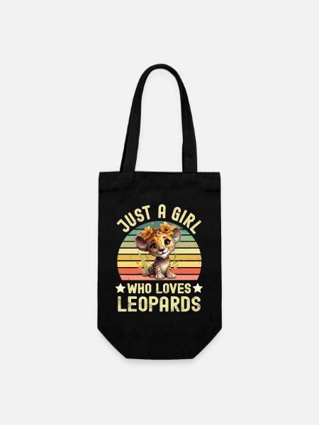 Leopard - Geschenkbeutel für Flaschen - Schwarz