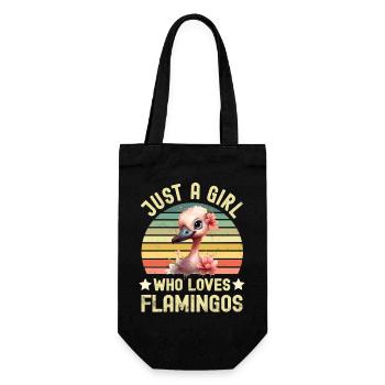 Flamingo - Gift Bag for Bottles - black - Front