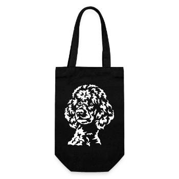 Big Poodle Head "Black Edition" - Gift Bag for Bottles - black - Front