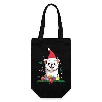 Dog Christmas - Gift Bag for Bottles - black - Front