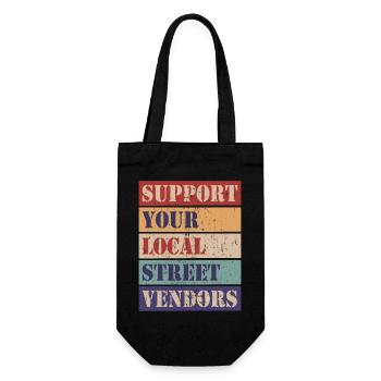 Support your local street vendors - Gift Bag for Bottles - black - Front