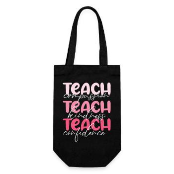 Enseignant-Enseigner la compassion, la gentillesse et la confiance - Sac à bouteille - noir - Devant