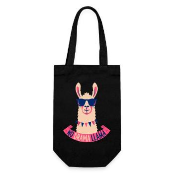 No Drama Llama with Sunglasses - Gift Bag for Bottles - black - Front