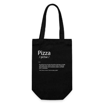 Pizza Definition - Geschenkbeutel für Flaschen - Schwarz - Vorne