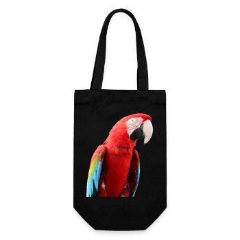 Papageien Vogel T-shirt Geschenk - Geschenkbeutel für Flaschen - Schwarz - Vorne