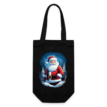 Santa Claus - Gift Bag for Bottles - black - Front