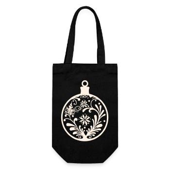 Décoration de boules de Noël - Sac à bouteille - noir - Devant