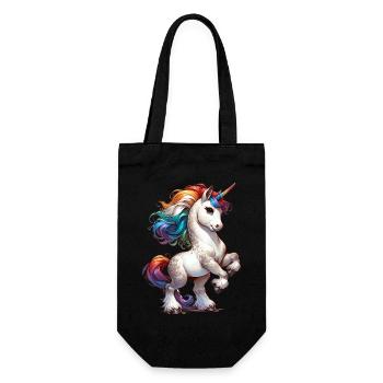 Licorne chic aux yeux bleus - Sac à bouteille - noir - Devant