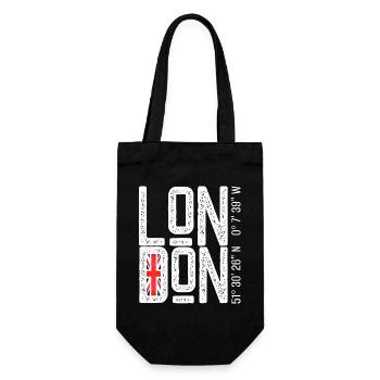 Drapeau de Londres Faute de frappe en difficulté - Sac à bouteille - noir - Devant