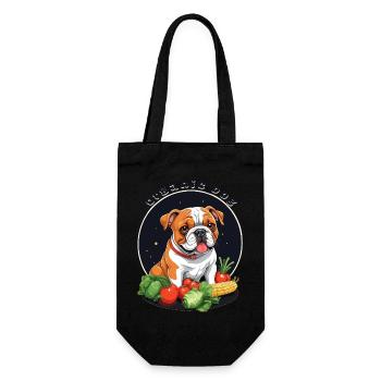 Organic Dog - Gift Bag for Bottles - black - Front