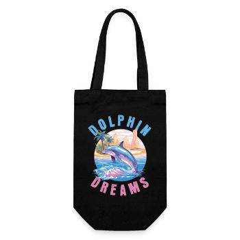 Dauphin Été Soleil Plage Mer Palmiers Vacances - Sac à bouteille - noir - Devant