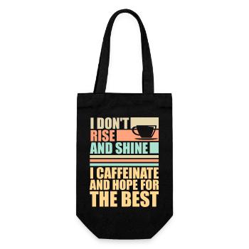 Je ne me lève pas et je brille, je caféine et j’espère blaguer - Sac à bouteille - noir - Devant