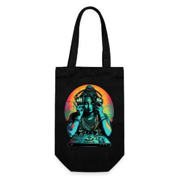 Goddess DJ - Gift Bag for Bottles - black - Front