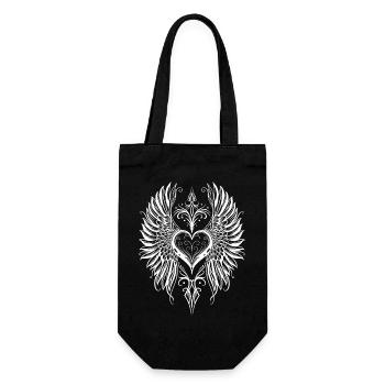 Ailes de coeur Cœur ailé - Sac à bouteille - noir - Devant
