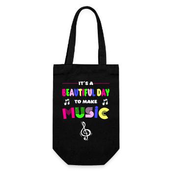 Musik - It is a Beautiful Day To Make Music - Gift Bag for Bottles - black - Front