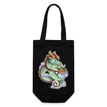 Asia Dragon with Ramen - Gift Bag for Bottles - black - Front