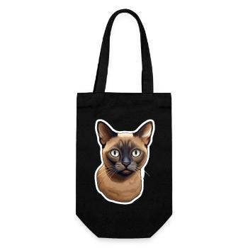 Chat birman - Sac à bouteille - noir - Devant