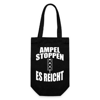 Ampel Regierung Scholz Baerbock Habeck Grüne SPD - Geschenkbeutel für Flaschen - Schwarz - Vorne