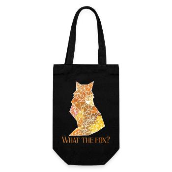 What the fox? - Gift Bag for Bottles - black - Front