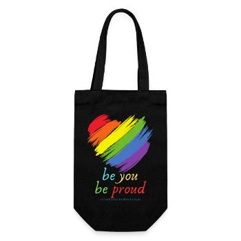 be you be proud - Geschenkbeutel für Flaschen - Schwarz - Vorne
