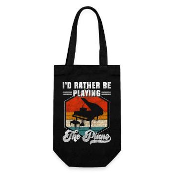 Piano Composer Artist Musical Instrument - Gift Bag for Bottles - black - Front