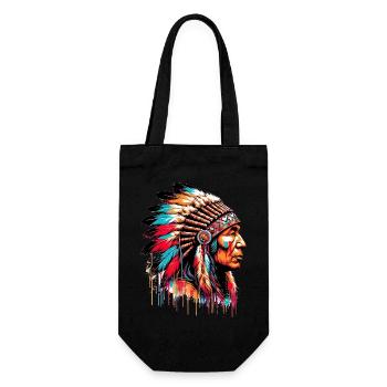 American Indian American - Gift Bag for Bottles - black - Front
